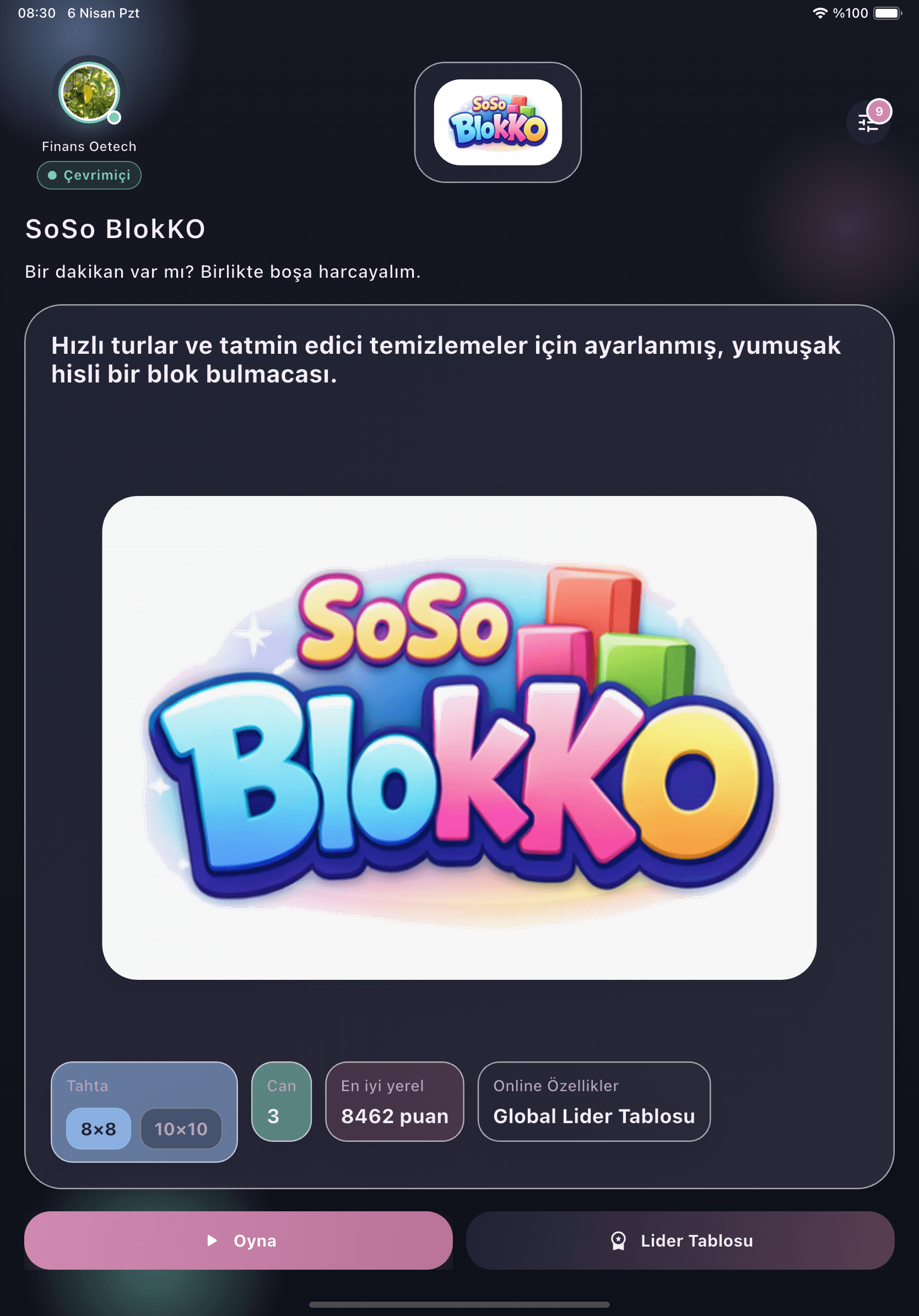 SoSo BlokKO iPad ekran goruntusu